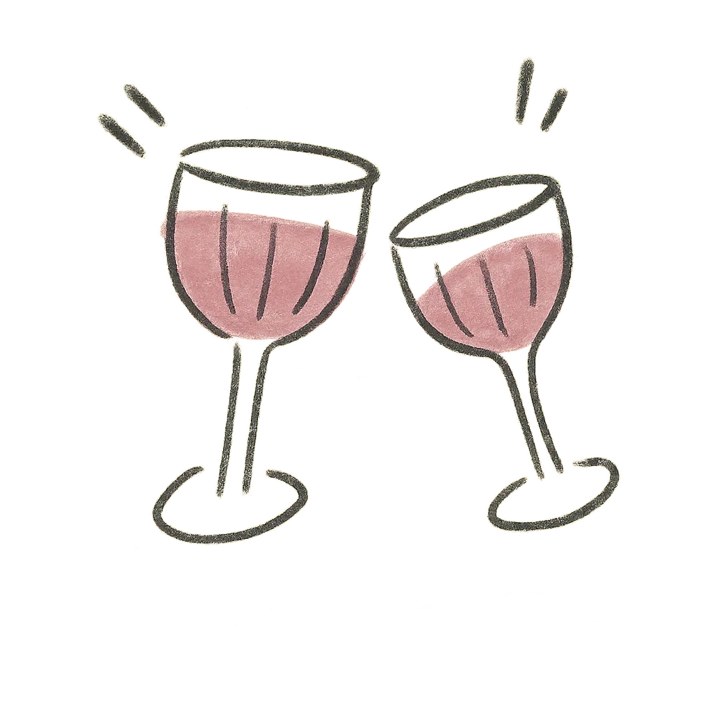 Ilustración de copas de cocktail